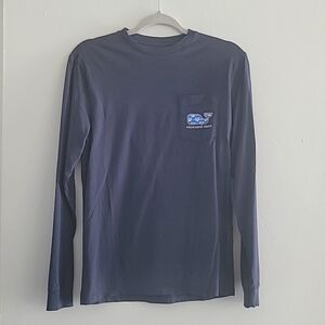 Vineyard Vines blue Happy Hanukkah long sleeve tee size XS